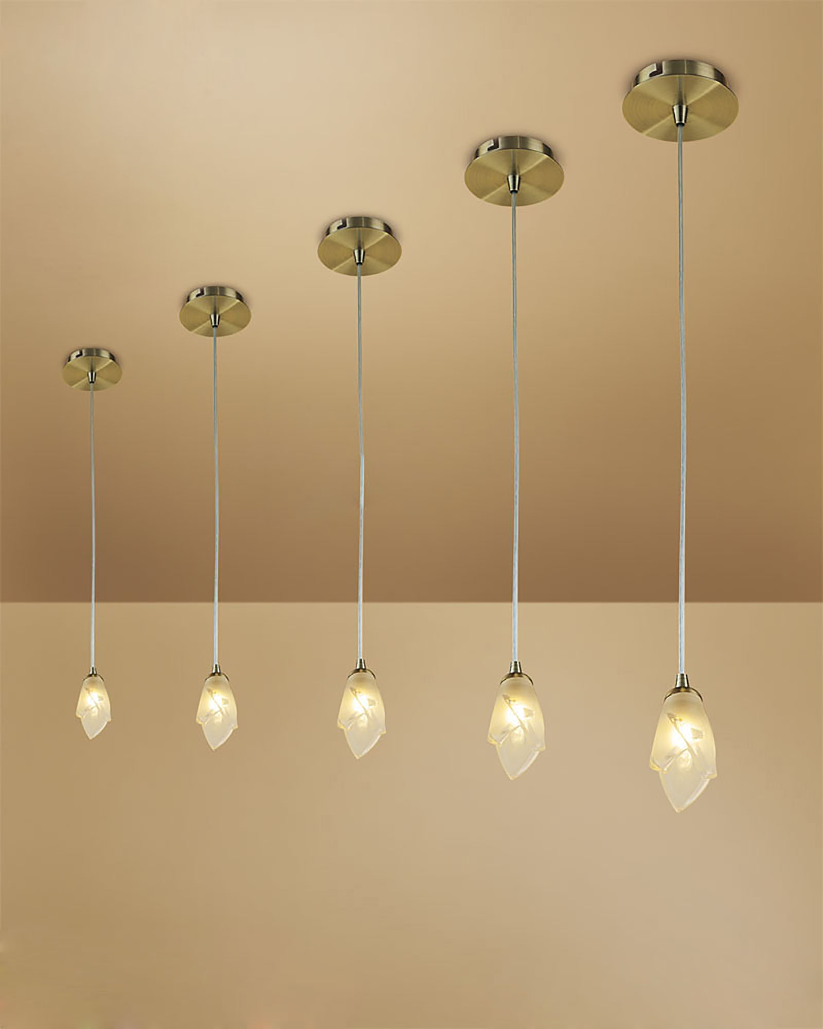 Pietra Antique Brass Ceiling Lights Mantra Single Pendant